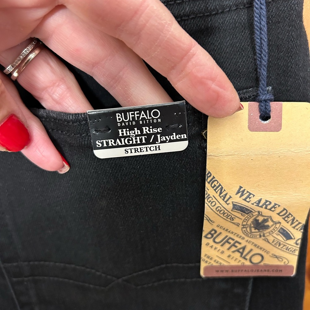 Buffalo David Bitton Black Straight Leg Jeans Classic Style❤️Hight rise❤️25 - Picture 7 of 10